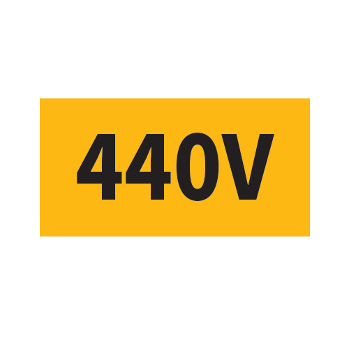배관표지_440V_150x80,산업표지판,안전표지판,표지판,위험표지,금지,경고표지,재해표지,예방표지,문자표지
